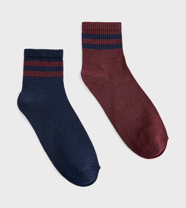 كوتون  جوارب للكاحل  - متعدد Ankle Length Socks