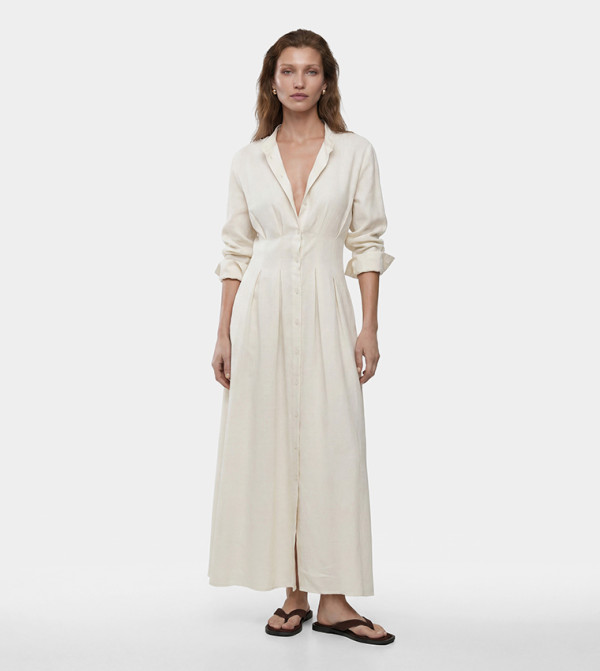 Koton Maxi Dresses - Off White Maxi Dresses