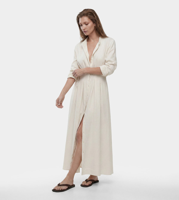 Koton Maxi Dresses - Off White Maxi Dresses