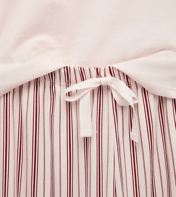 كوتون  أطقم بيجاما  - وردي Pyjama Set