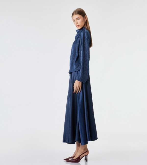 Koton  Skirts - Navy Midi Skirts