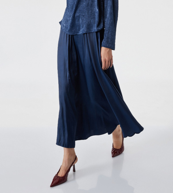 Koton  Skirts - Navy Midi Skirts