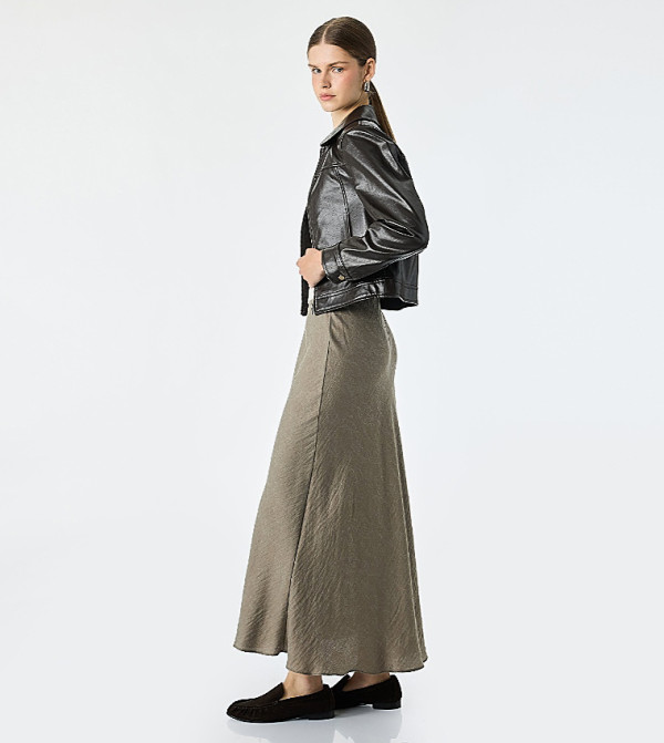 كوتون  تنانير طويلة - كاكي Maxi Skirts