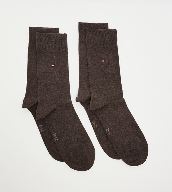 Tommy Hilfiger  - Brown Calf Length Socks