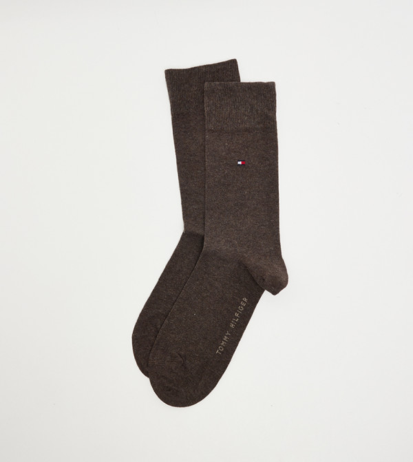 Tommy Hilfiger  - Brown Calf Length Socks