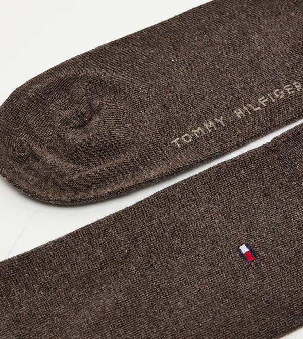 Tommy Hilfiger  - Brown Calf Length Socks