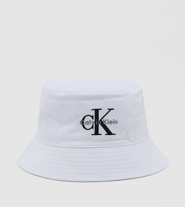 Calvin Klein  Bucket Hats - White Bucket Hats