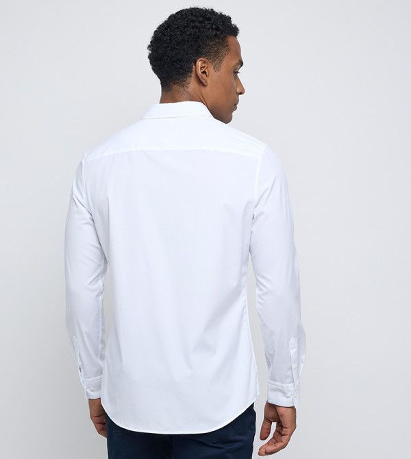 كالفين كلاين  occasion-evening-polished - أبيض قميص كاجوال 