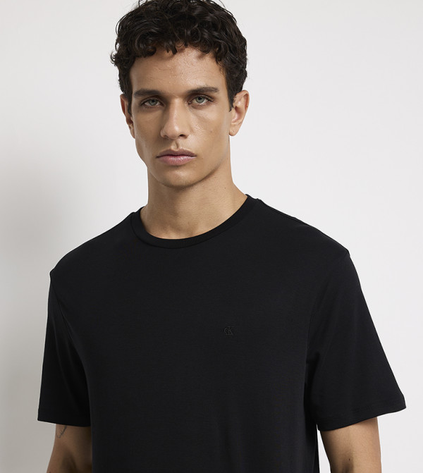 كالفين كلاين كالفين كلاين - أسود Round Neck T-Shirts