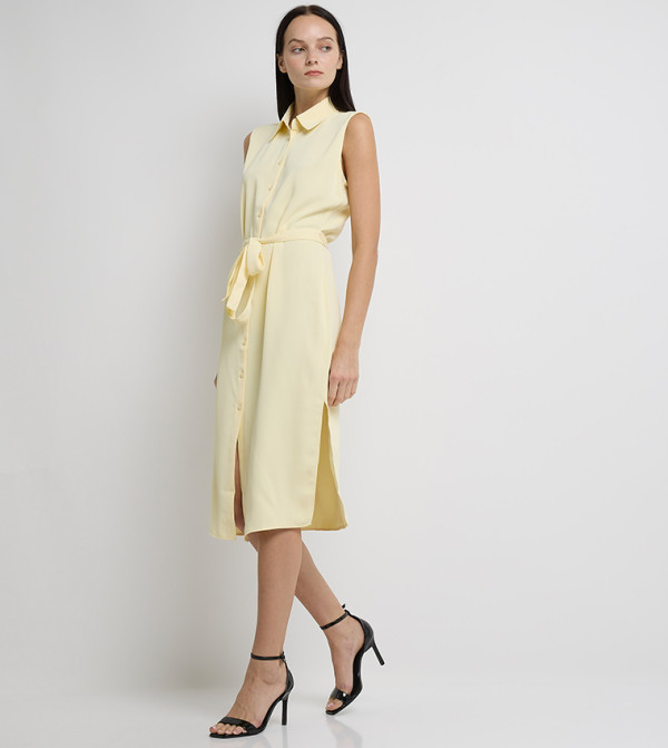 كالفين كلاين  pastel-dresses-march - أصفر فساتين كاجوال