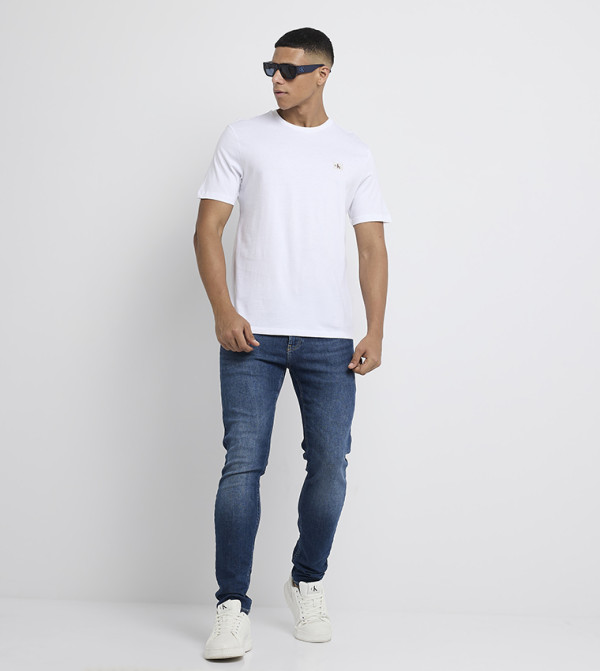 كالفين كلاين كالفين كلاين - أبيض Round Neck T-Shirts