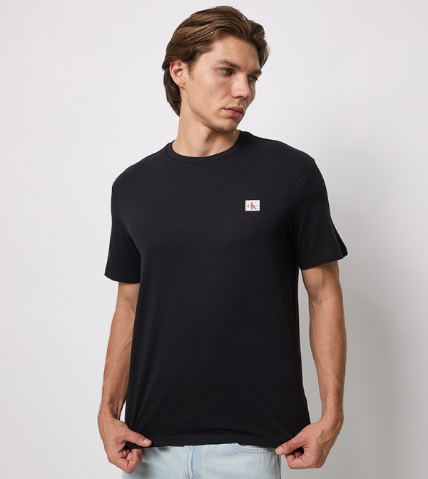 كالفين كلاين كالفين كلاين - أسود Round Neck T-Shirts
