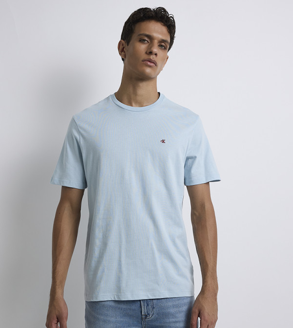 Calvin Klein Jeans Calvin Klein Jeans - Sky Blue Round Neck T-Shirts