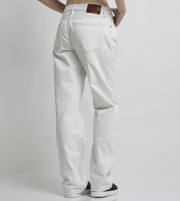 Calvin Klein Calvin Klein - White Straight Jeans