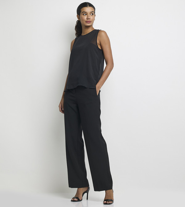 Calvin Klein Sleeveless Tops - Black Sleeveless Tops