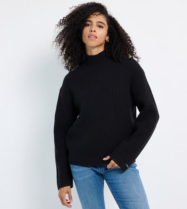 Calvin Klein Jeans Turtleneck Sweaters - Black Turtle neck Sweaters