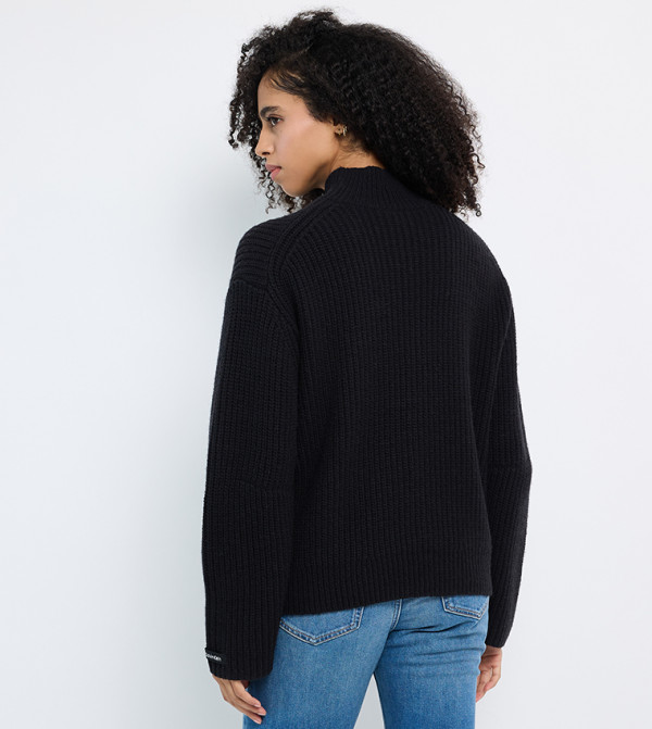 Calvin Klein Jeans Turtleneck Sweaters - Black Turtle neck Sweaters