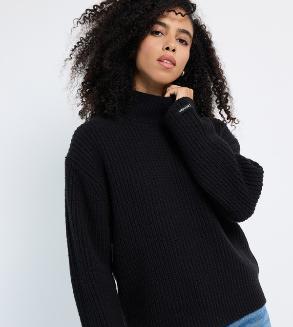 Calvin Klein Jeans Turtleneck Sweaters - Black Turtle neck Sweaters