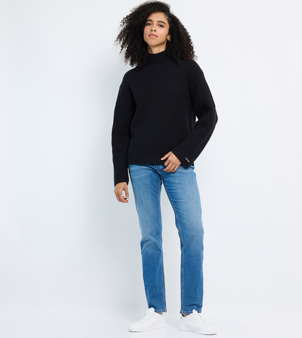 Calvin Klein Jeans Turtleneck Sweaters - Black Turtle neck Sweaters