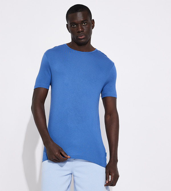 كالفين كلاين  ملابس - أزرق تيشيرتات كاجوال