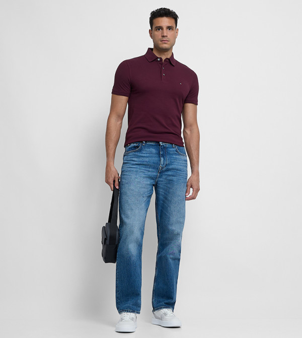 Tommy Hilfiger Clothing - Burgundy Polo T-shirts