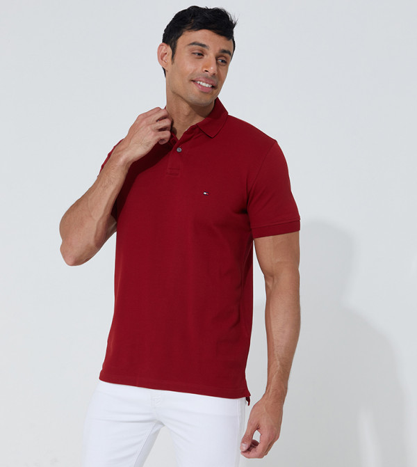 تومي هيلفيغر  ملابس - أحمر قمصان بولو