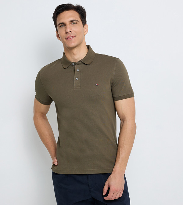 Tommy Hilfiger  T-Shirts - Khaki Polo T-shirts