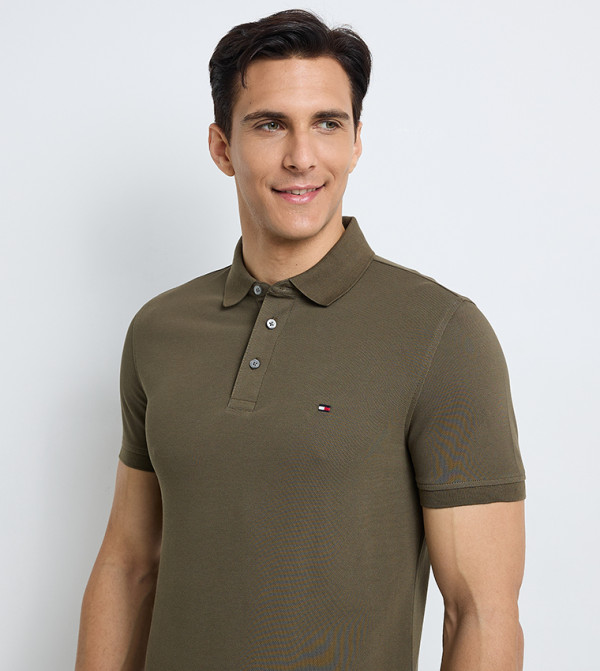 Tommy Hilfiger  T-Shirts - Khaki Polo T-shirts