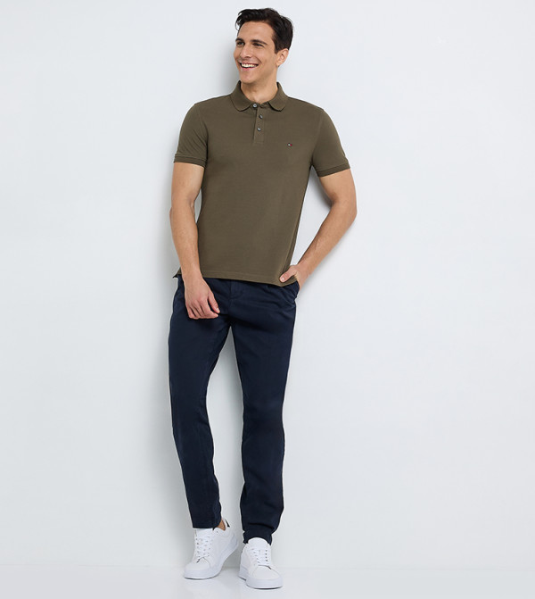 Tommy Hilfiger  T-Shirts - Khaki Polo T-shirts