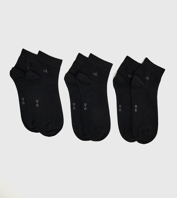 كالفين كلاين  جوارب للكاحل  - أسود Ankle Length Socks