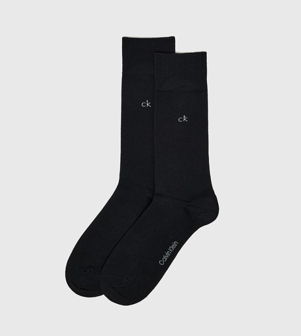 كالفين كلاين  جوارب لنصف الساق  - رمادي Calf Length Socks