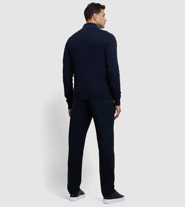 تومي هيلفيغر  ملابس - كحلي V-neck Sweaters