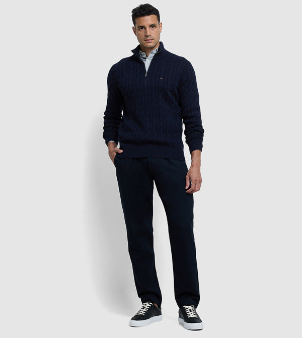 تومي هيلفيغر  ملابس - كحلي V-neck Sweaters