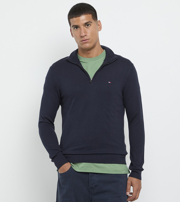 تومي هيلفيغر  سترات بياقة V  - كحلي V-neck Sweaters