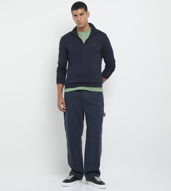 تومي هيلفيغر  سترات بياقة V  - كحلي V-neck Sweaters