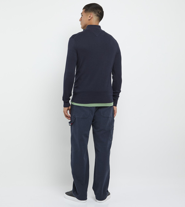 تومي هيلفيغر  سترات بياقة V  - كحلي V-neck Sweaters