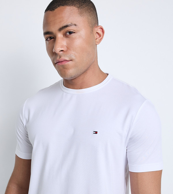 Tommy Hilfiger Clothing - White Round Neck T-Shirts