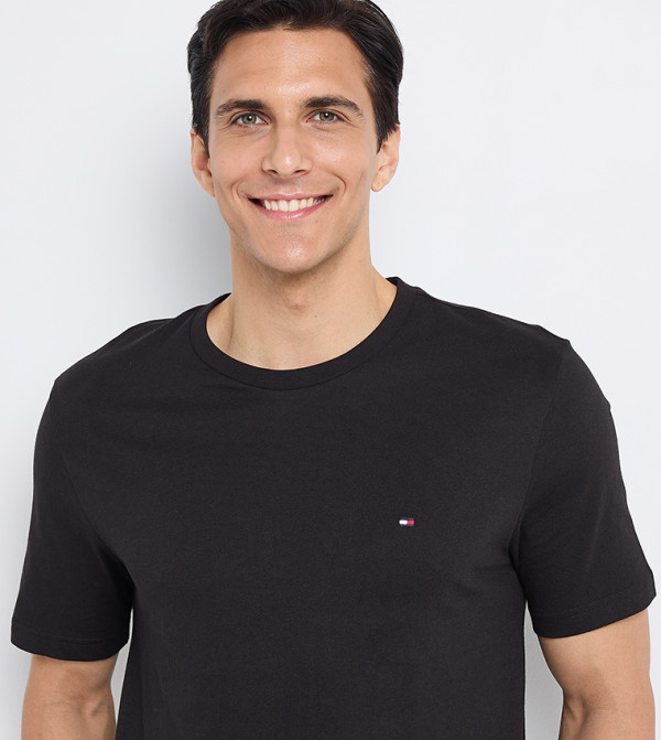 Tommy Hilfiger Tommy Hilfiger - Black Round Neck T-Shirts