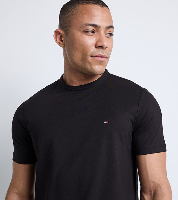 Tommy Hilfiger Clothing - Black Round Neck T-Shirts