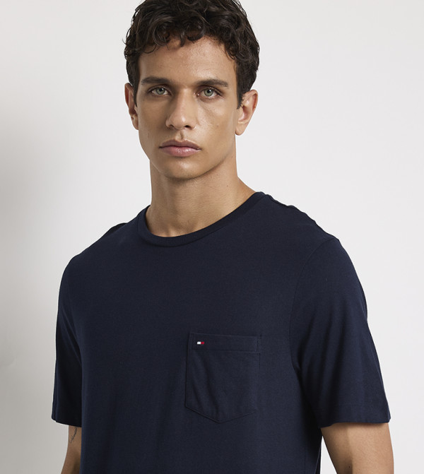 Tommy Hilfiger  Clothing - Navy Round Neck T-Shirts