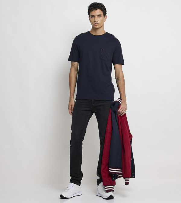 Tommy Hilfiger  Clothing - Navy Round Neck T-Shirts