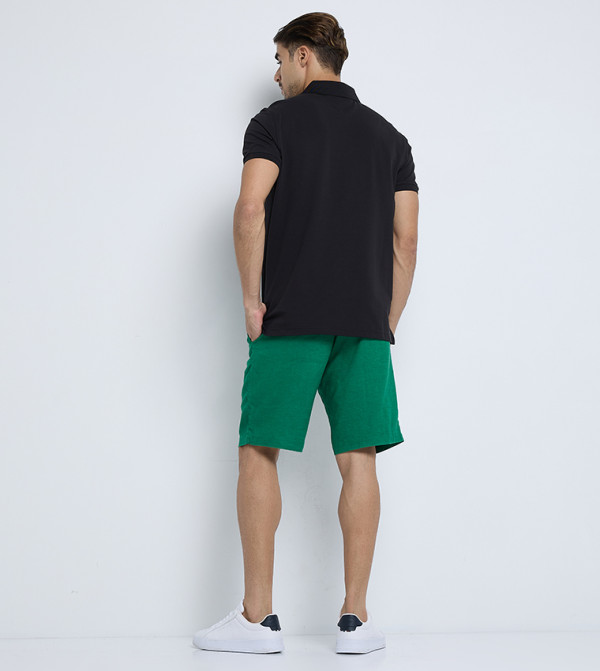 Tommy Hilfiger  textured-neutral-linen - Black Polo T-shirts