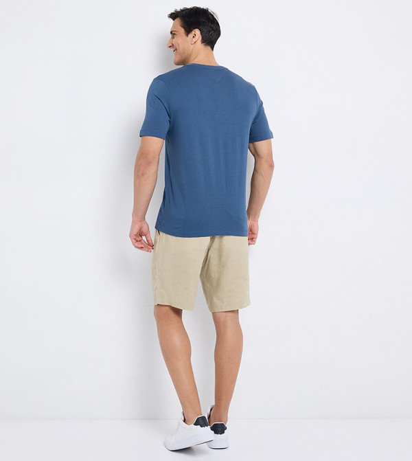 تومي هيلفيغر تومي هيلفيغر - أزرق Round Neck T-Shirts