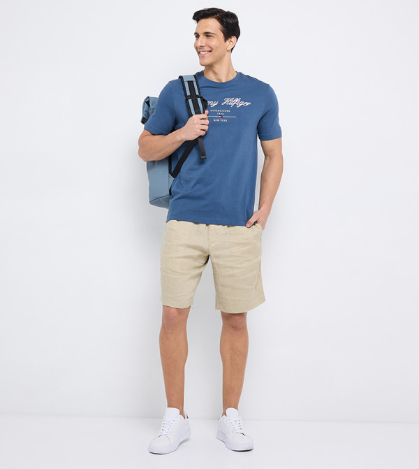تومي هيلفيغر تومي هيلفيغر - أزرق Round Neck T-Shirts