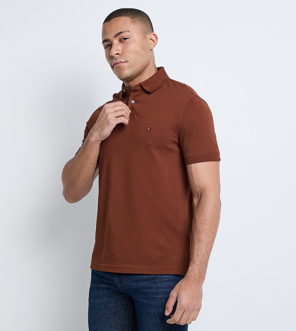 Tommy Hilfiger  Clothing - Brown Polo T-shirts