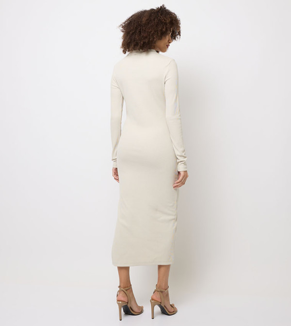 Calvin Klein Jeans Midi Dresses - Beige Midi Dresses
