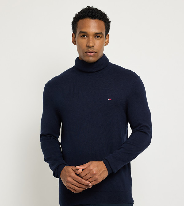 Tommy Hilfiger Clothing - Navy Turtle neck Sweaters