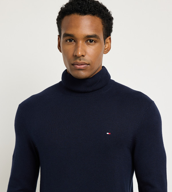 Tommy Hilfiger Clothing - Navy Turtle neck Sweaters
