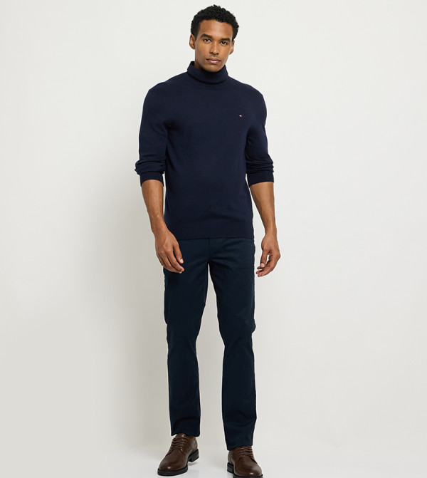 Tommy Hilfiger Clothing - Navy Turtle neck Sweaters