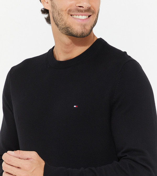 تومي هيلفيغر  سترات و كارديغانات  - أسود Sweater